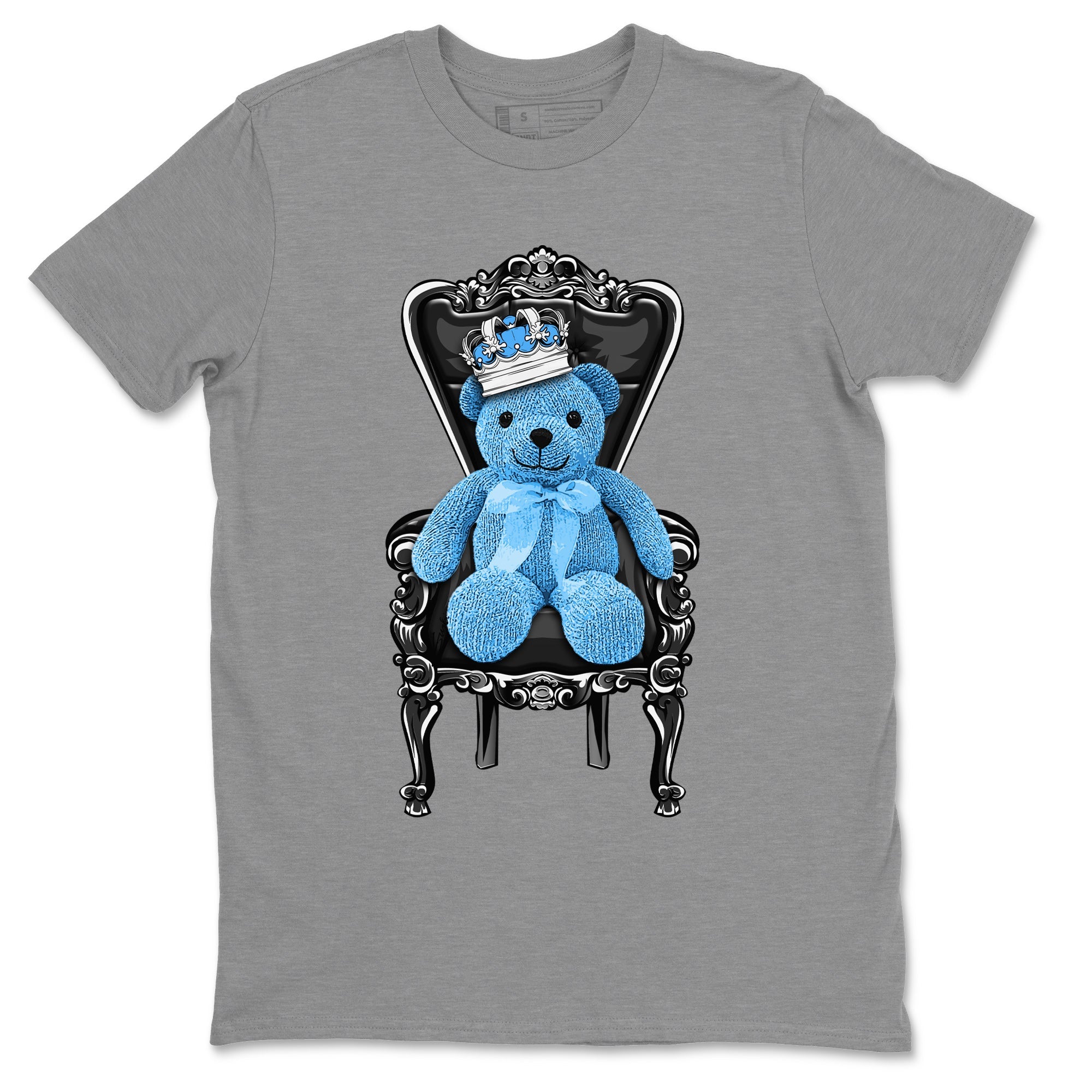 Air Jordan 1 Retro High OG UNC Toe Shirt to match Jordans Royal Bear Sneaker Tees AJ1 UNC Toe Tee Crew Neck T-Shirts Heather Grey 2