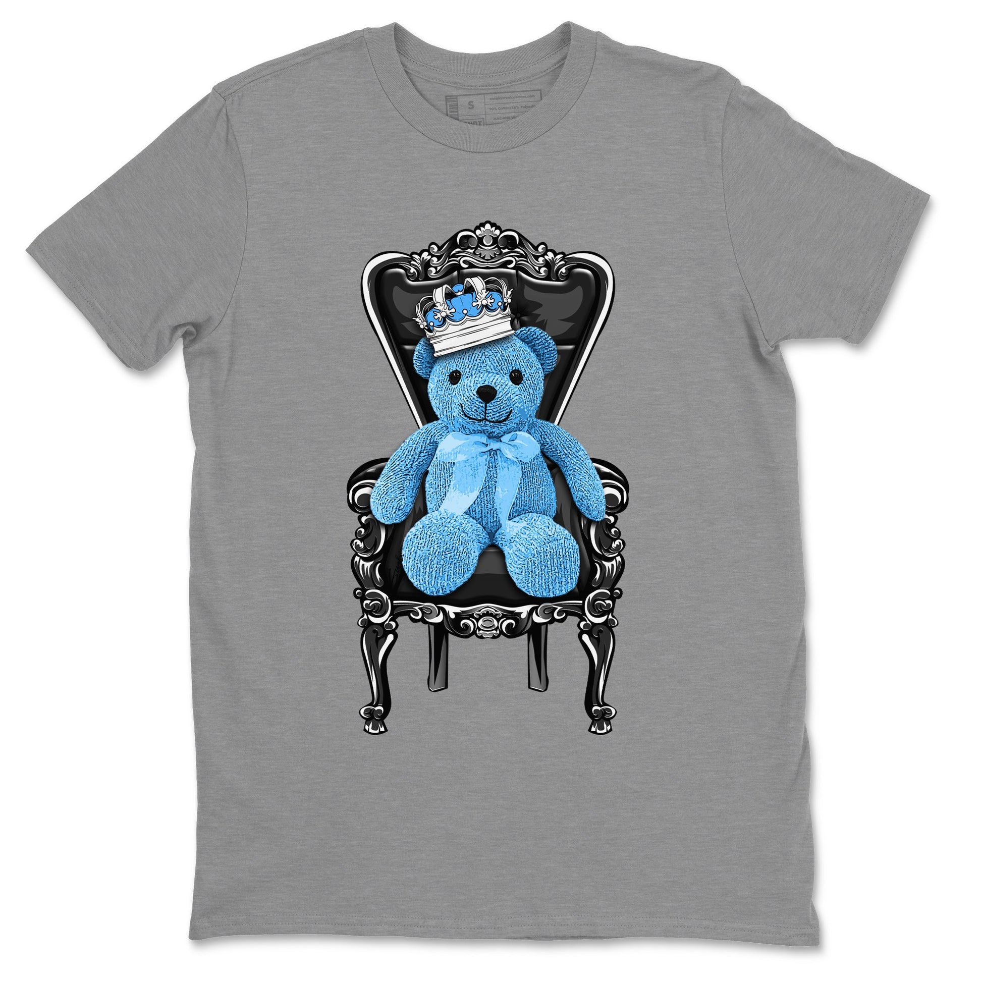Air Jordan 1 Retro High OG UNC Toe Shirt to match Jordans Royal Bear Sneaker Tees AJ1 UNC Toe Tee Crew Neck T-Shirts Heather Grey 2