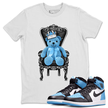 Air Jordan 1 Retro High OG UNC Toe Shirt to match Jordans Royal Bear Sneaker Tees AJ1 UNC Toe Tee Crew Neck T-Shirts White 1