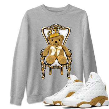 Air Jordan 13 Wheat shirt to match jordans Royal Bear sneaker tees 13 Wheat SNRT Sneaker Release Tees Casual Unisex shirts Heather Grey 1 T-Shirt