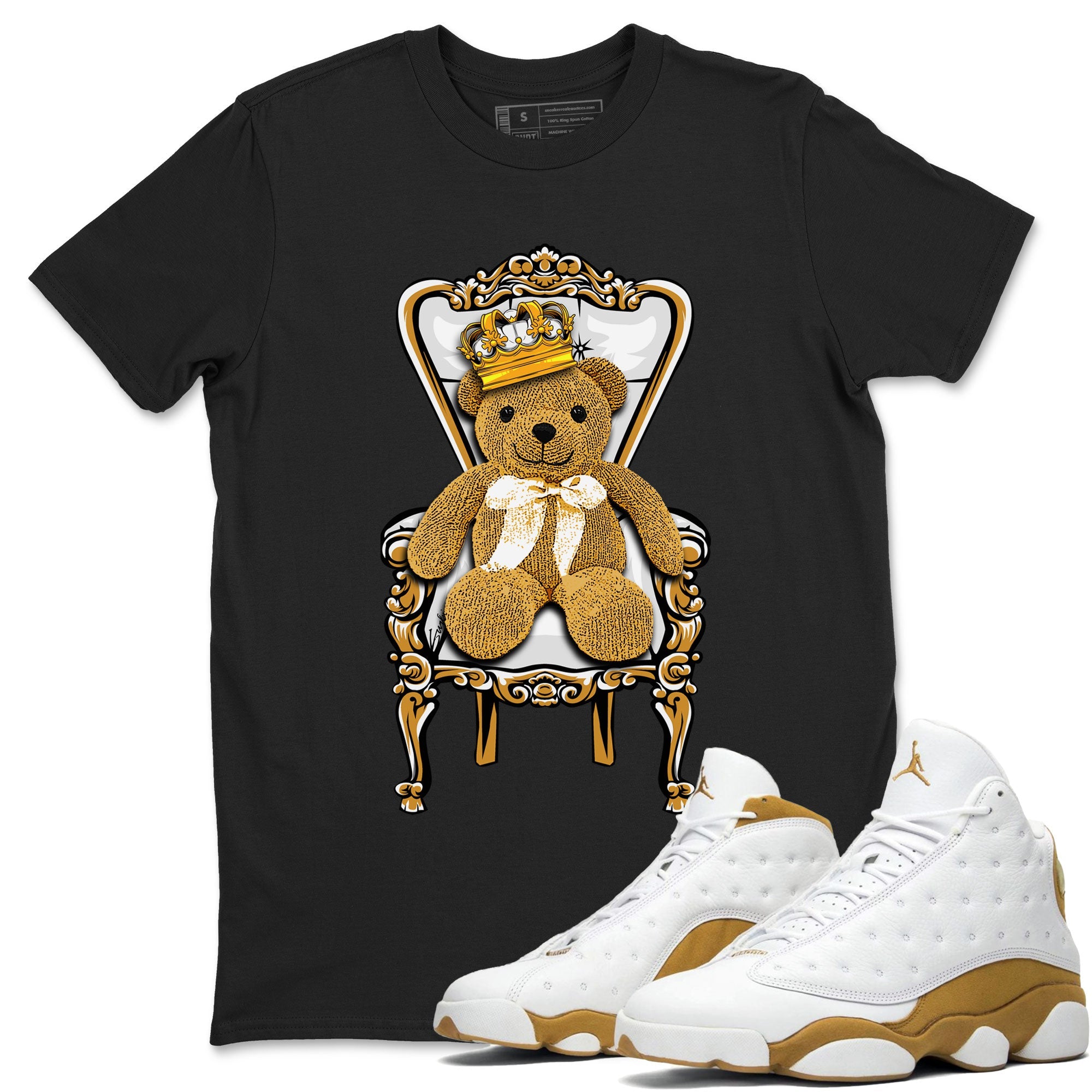 Air Jordan 13 Wheat shirt to match jordans Royal Bear sneaker tees 13 Wheat SNRT Sneaker Release Tees Casual Unisex shirts Black 1 T-Shirt