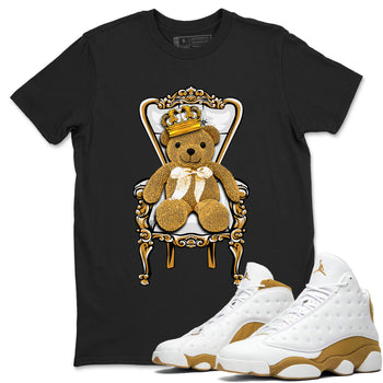 Air Jordan 13 Wheat shirt to match jordans Royal Bear sneaker tees 13 Wheat SNRT Sneaker Release Tees Casual Unisex shirts Black 1 T-Shirt