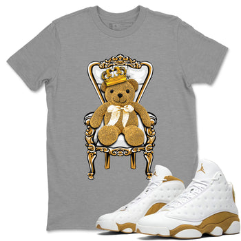 Air Jordan 13 Wheat shirt to match jordans Royal Bear sneaker tees 13 Wheat SNRT Sneaker Release Tees Casual Unisex shirts Heather Grey 1 T-Shirt