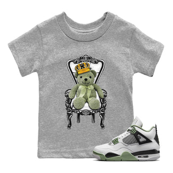 Jordan 4 Seafoam Sneaker Match Tees Royal Bear Sneaker Tees Jordan 4 Seafoam Sneaker Release Tees Kids Shirts
