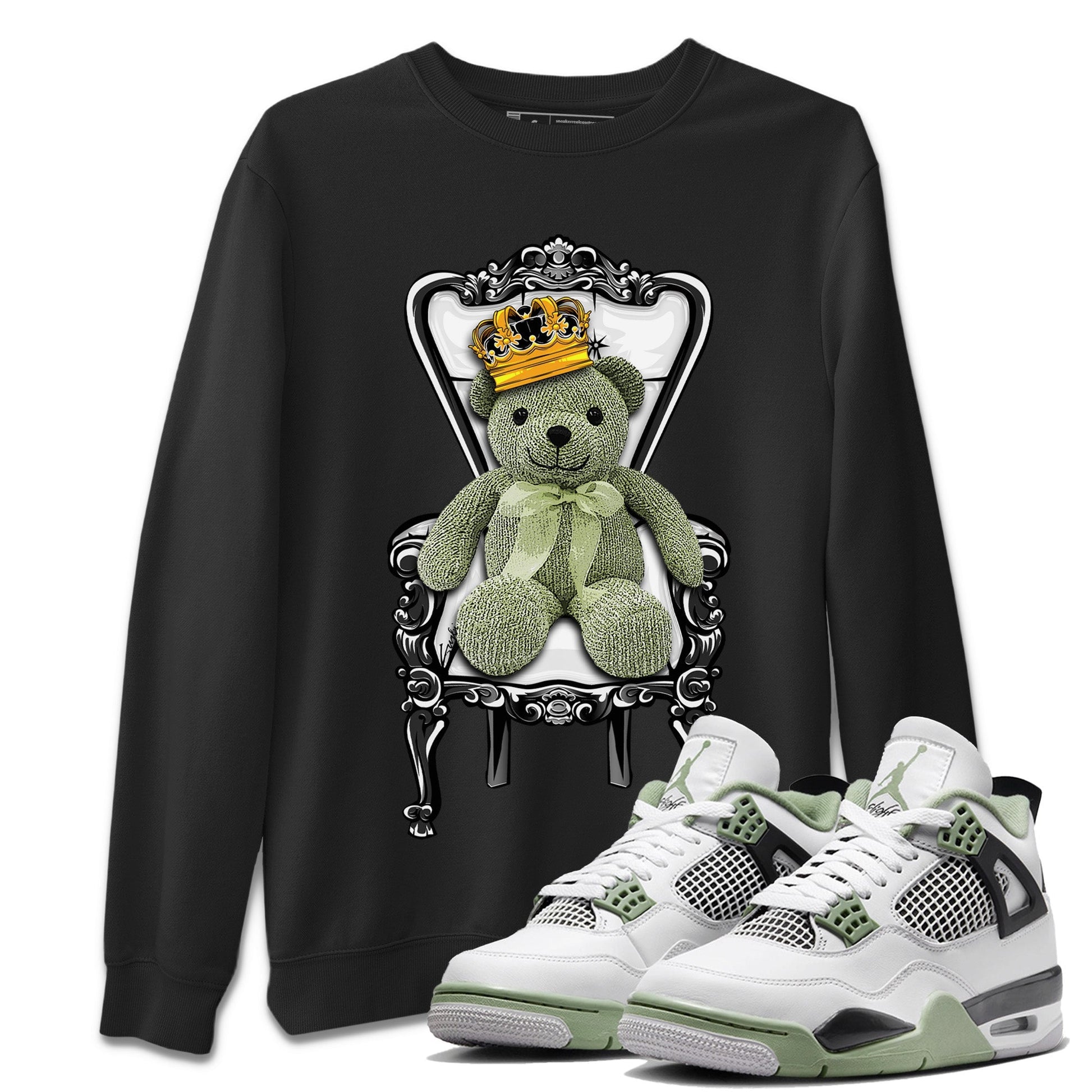Jordan 4 Seafoam Sneaker Match Tees Royal Bear Sneaker Tees Jordan 4 Seafoam Sneaker Release Tees Unisex Shirts