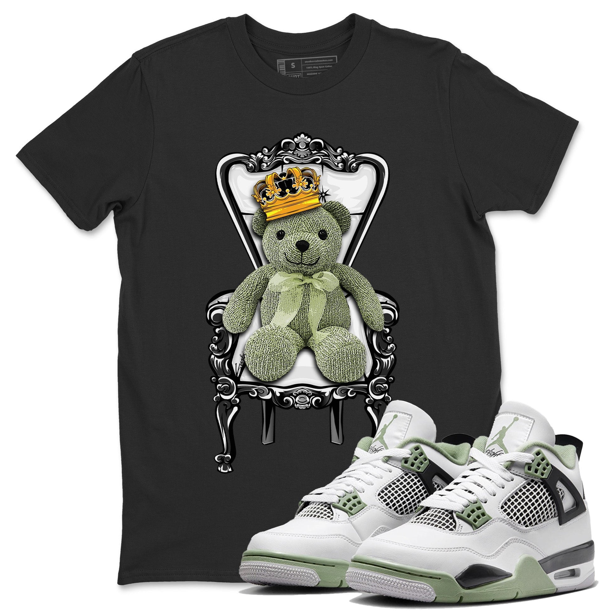 Jordan 4 Seafoam Sneaker Match Tees Royal Bear Sneaker Tees Jordan 4 Seafoam Sneaker Release Tees Unisex Shirts