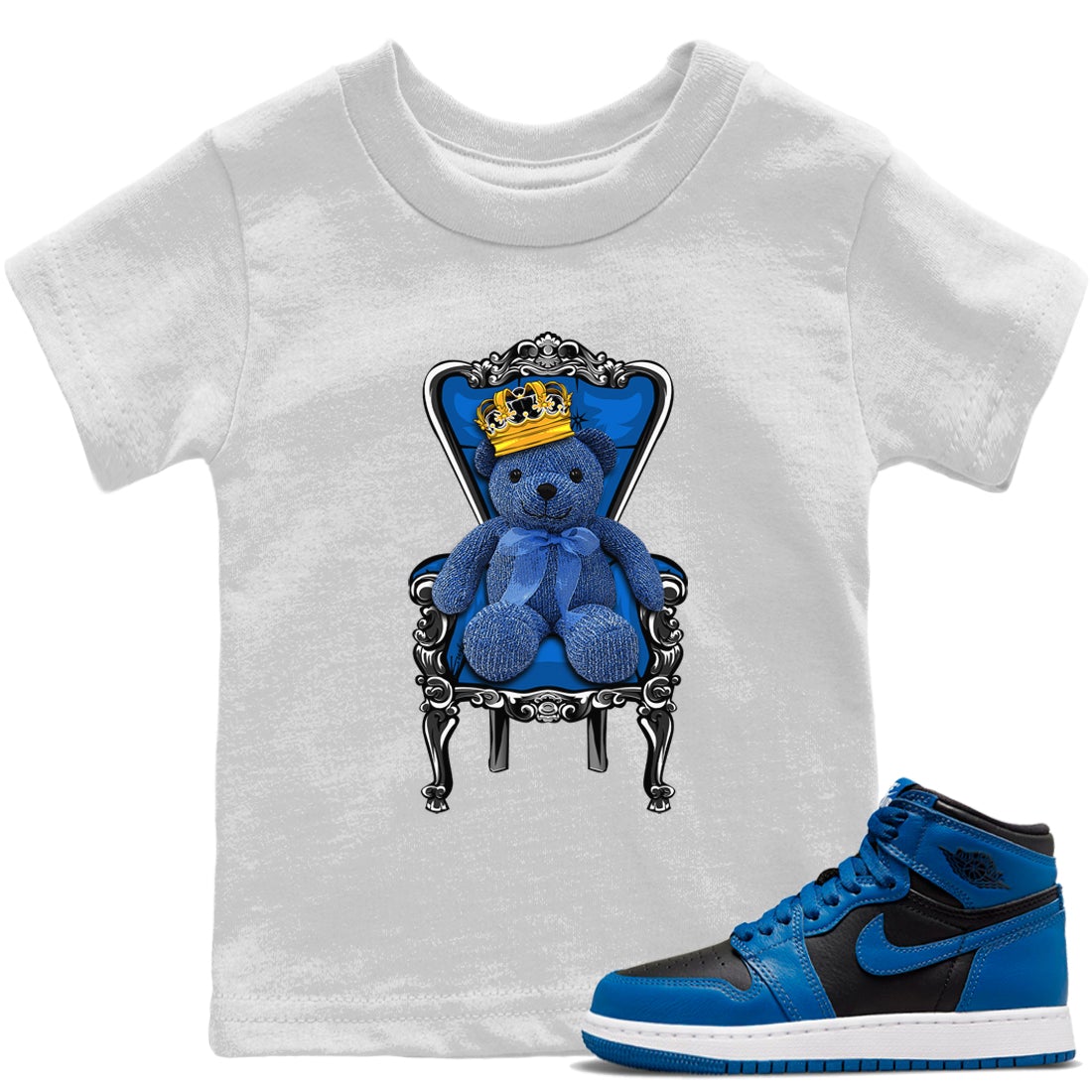 Jordan 1 Dark Marina Blue Sneaker Match Tees Royal Bear Sneaker Tees Jordan 1 Dark Marina Blue Sneaker Release Tees Kids Shirts
