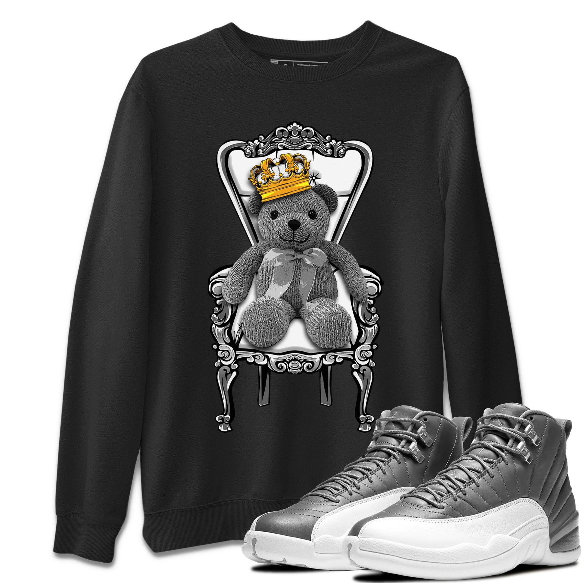 Jordan 12 Stealth Sneaker Match Tees Royal Bear Sneaker Tees Jordan 12 Stealth Sneaker Release Tees Unisex Shirts