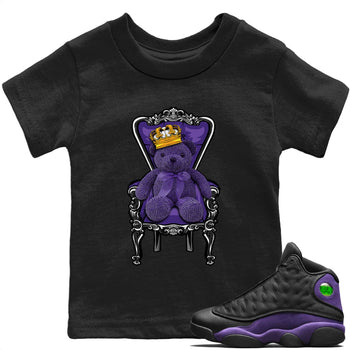Jordan 13 Court Purple Sneaker Match Tees Royal Bear Sneaker Tees Jordan 13 Court Purple Sneaker Release Tees Kids Shirts