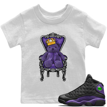 Jordan 13 Court Purple Sneaker Match Tees Royal Bear Sneaker Tees Jordan 13 Court Purple Sneaker Release Tees Kids Shirts