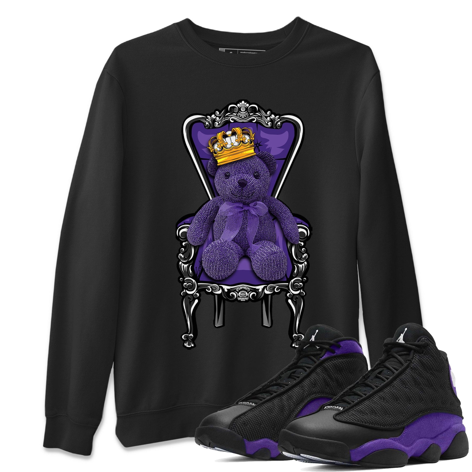 Jordan 13 Court Purple Sneaker Match Tees Royal Bear Sneaker Tees Jordan 13 Court Purple Sneaker Release Tees Unisex Shirts
