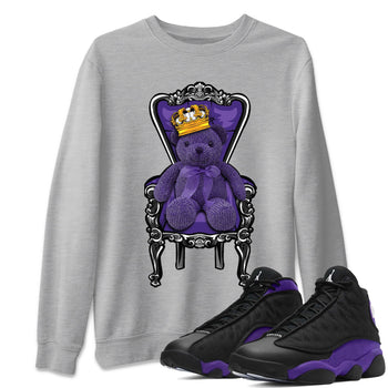 Jordan 13 Court Purple Sneaker Match Tees Royal Bear Sneaker Tees Jordan 13 Court Purple Sneaker Release Tees Unisex Shirts