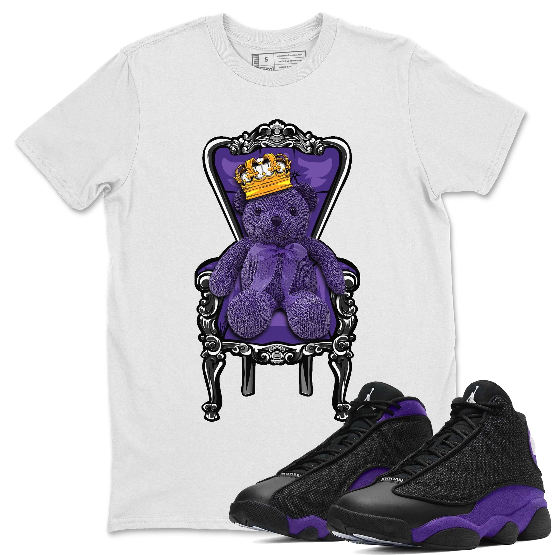 Jordan 13 Court Purple Sneaker Match Tees Royal Bear Sneaker Tees Jordan 13 Court Purple Sneaker Release Tees Unisex Shirts