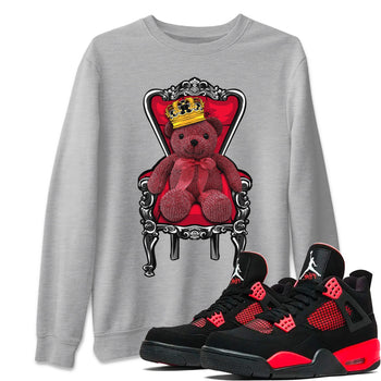 Jordan 4 Red Thunder Sneaker Match Tees Royal Bear Sneaker Tees Jordan 4 Red Thunder Sneaker Release Tees Unisex Shirts