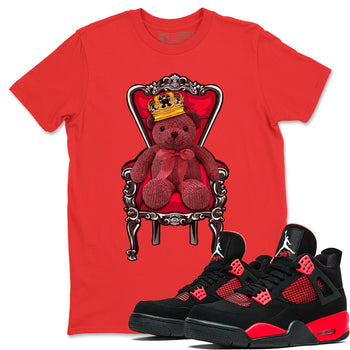 Jordan 4 Red Thunder Sneaker Match Tees Royal Bear Sneaker Tees Jordan 4 Red Thunder Sneaker Release Tees Unisex Shirts
