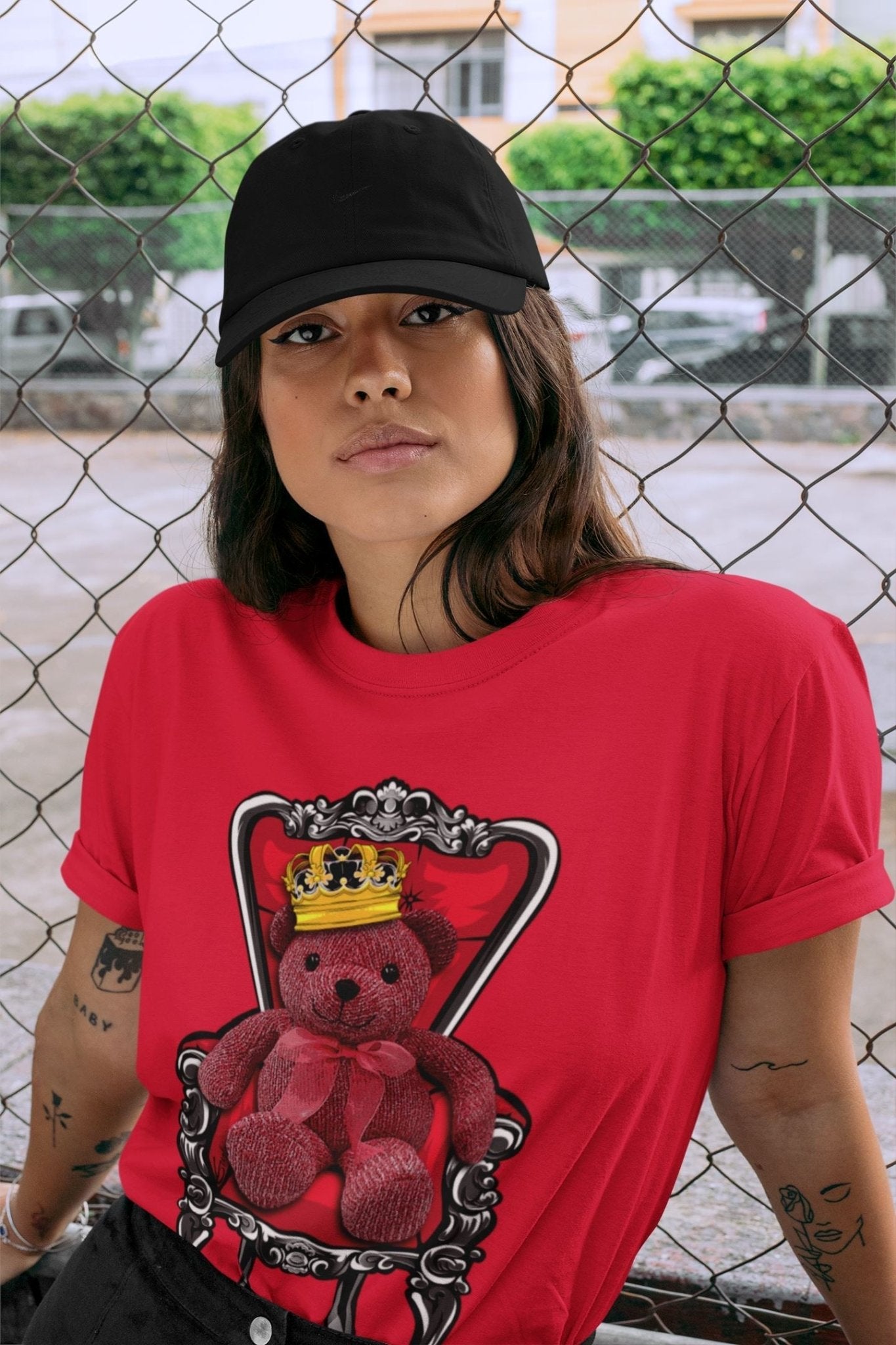Jordan 4 Red Thunder Sneaker Match Tees Royal Bear Sneaker Tees Jordan 4 Red Thunder Sneaker Release Tees Unisex Shirts