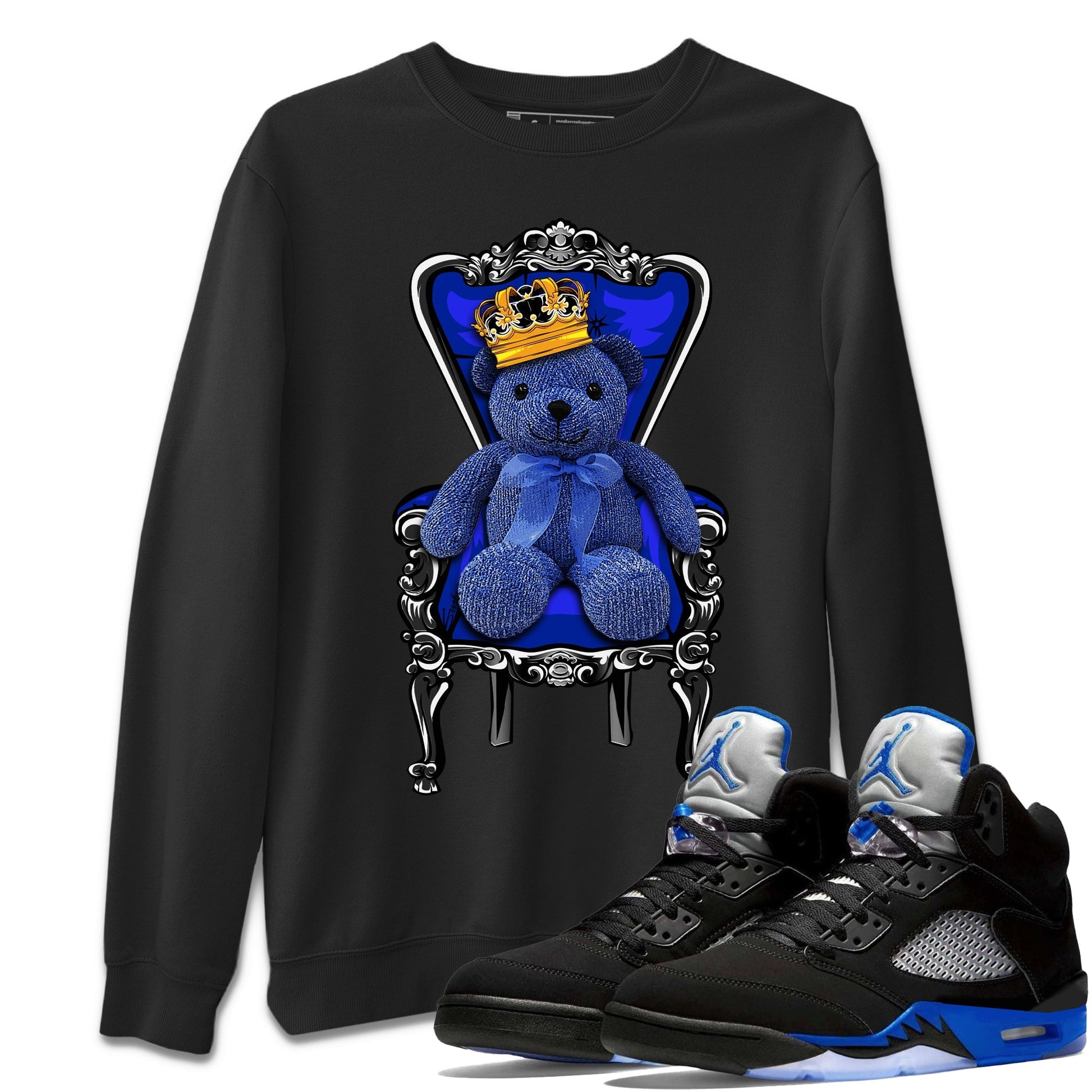 Jordan 5 Racer Blue Sneaker Match Tees Royal Bear Sneaker Tees Jordan 5 Racer Blue Sneaker Release Tees Unisex Shirts