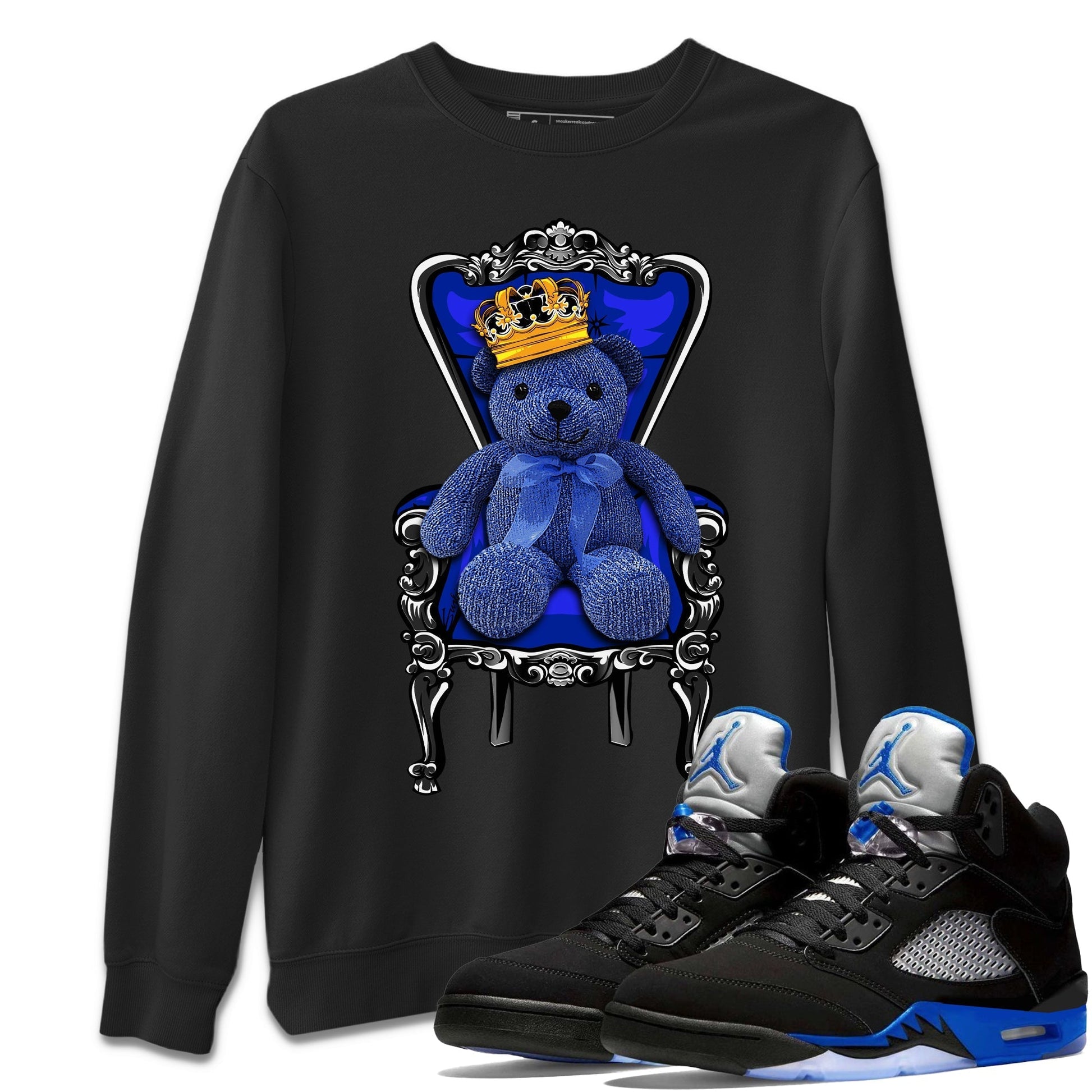 Jordan 5 Racer Blue Sneaker Match Tees Royal Bear Sneaker Tees Jordan 5 Racer Blue Sneaker Release Tees Unisex Shirts