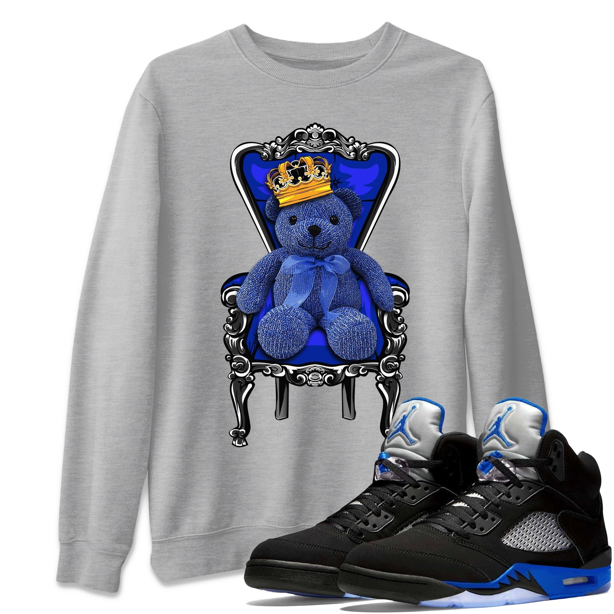 Jordan 5 Racer Blue Sneaker Match Tees Royal Bear Sneaker Tees Jordan 5 Racer Blue Sneaker Release Tees Unisex Shirts