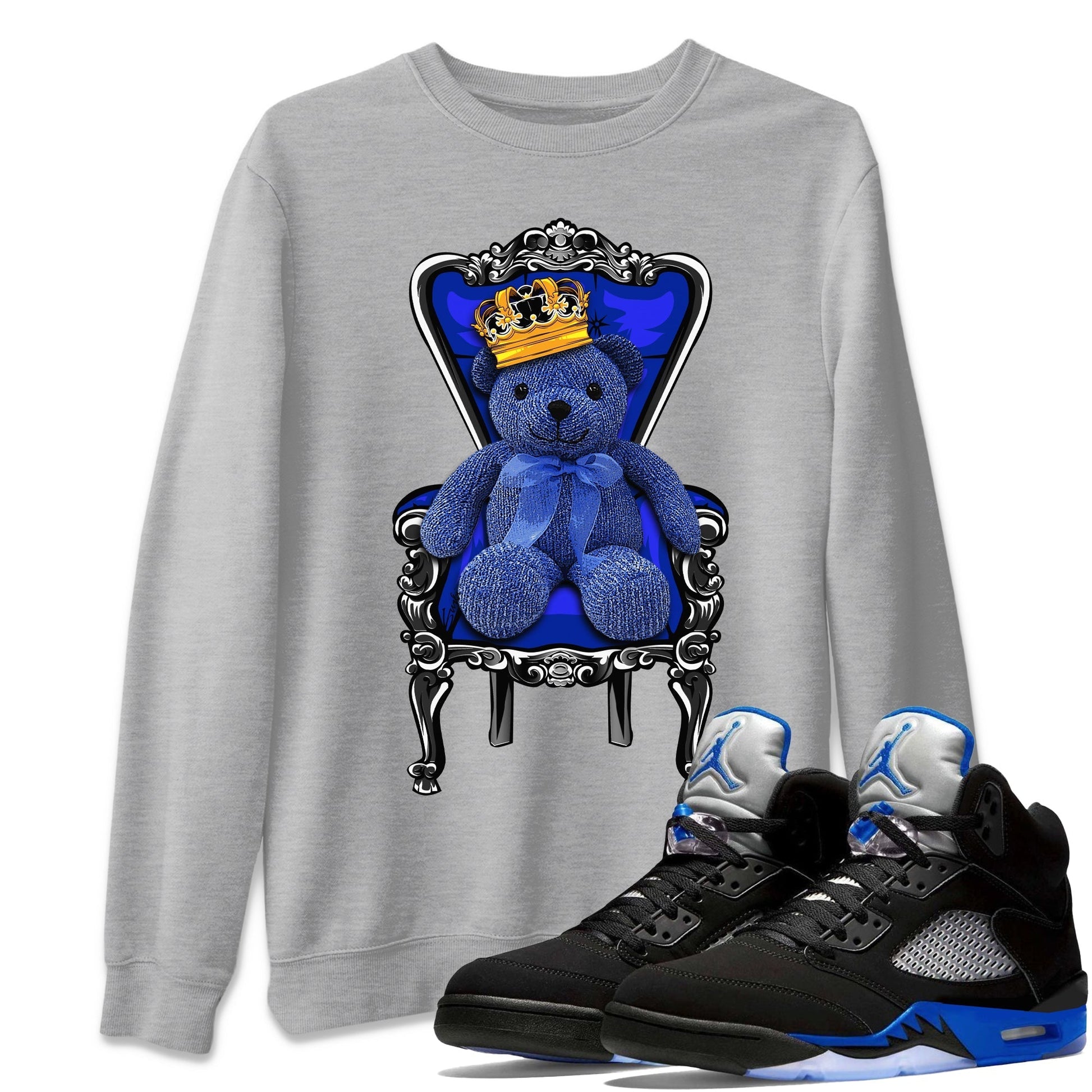 Jordan 5 Racer Blue Sneaker Match Tees Royal Bear Sneaker Tees Jordan 5 Racer Blue Sneaker Release Tees Unisex Shirts
