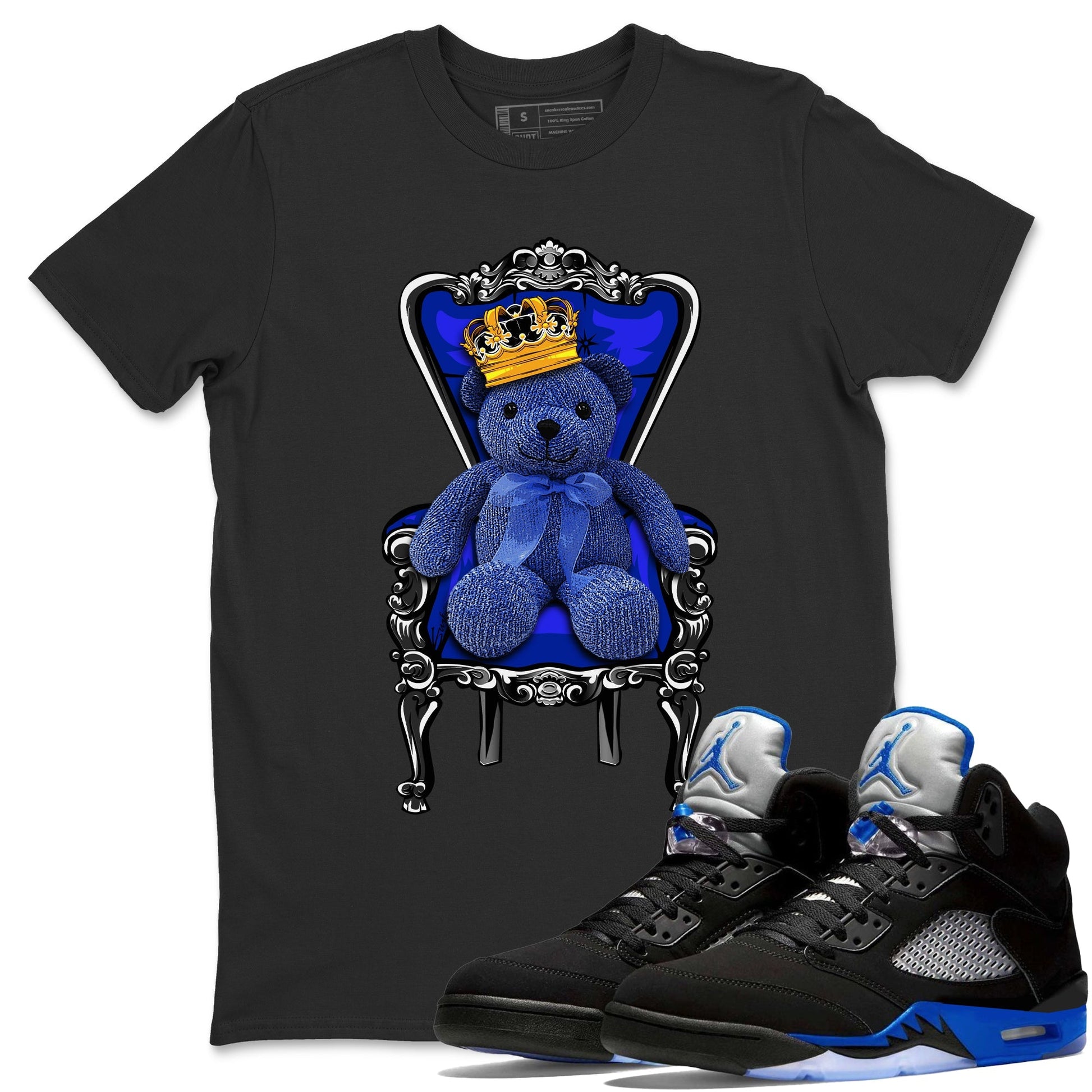 Jordan 5 Racer Blue Sneaker Match Tees Royal Bear Sneaker Tees Jordan 5 Racer Blue Sneaker Release Tees Unisex Shirts