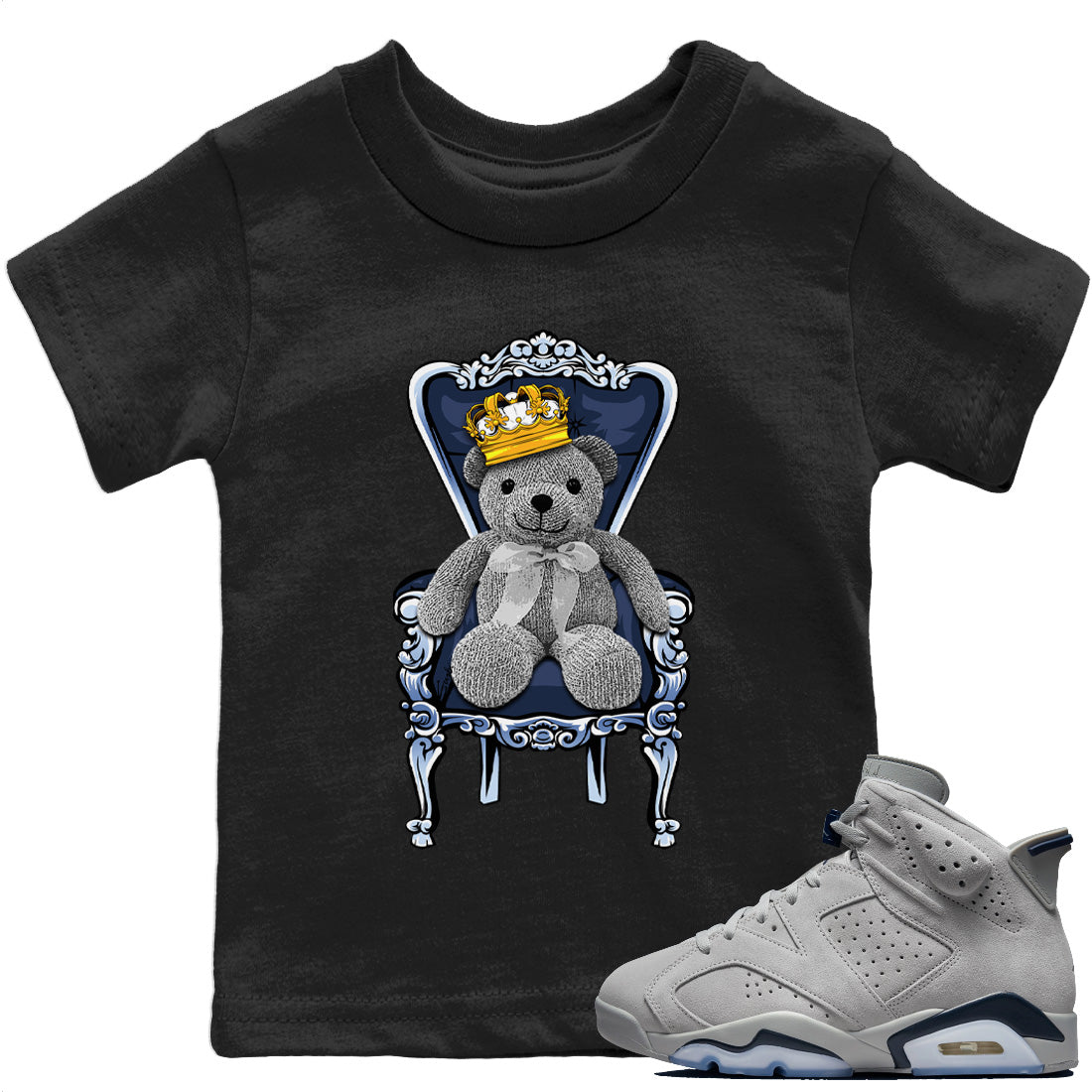 Jordan 6 Georgetown Sneaker Match Tees Royal Bear Sneaker Tees Jordan 6 Georgetown Sneaker Release Tees Kids Shirts
