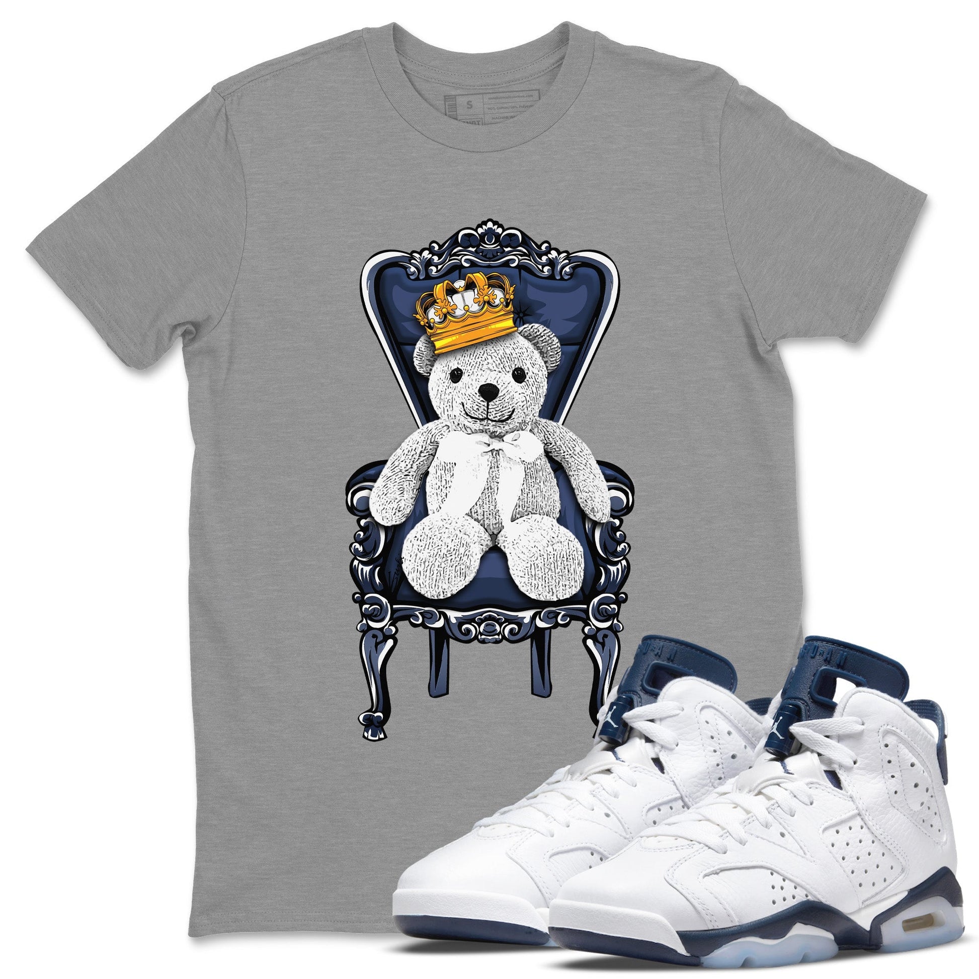 Jordan 6 Midnight Navy Sneaker Match Tees Royal Bear Sneaker Tees Jordan 6 Midnight Navy Sneaker Release Tees Unisex Shirts