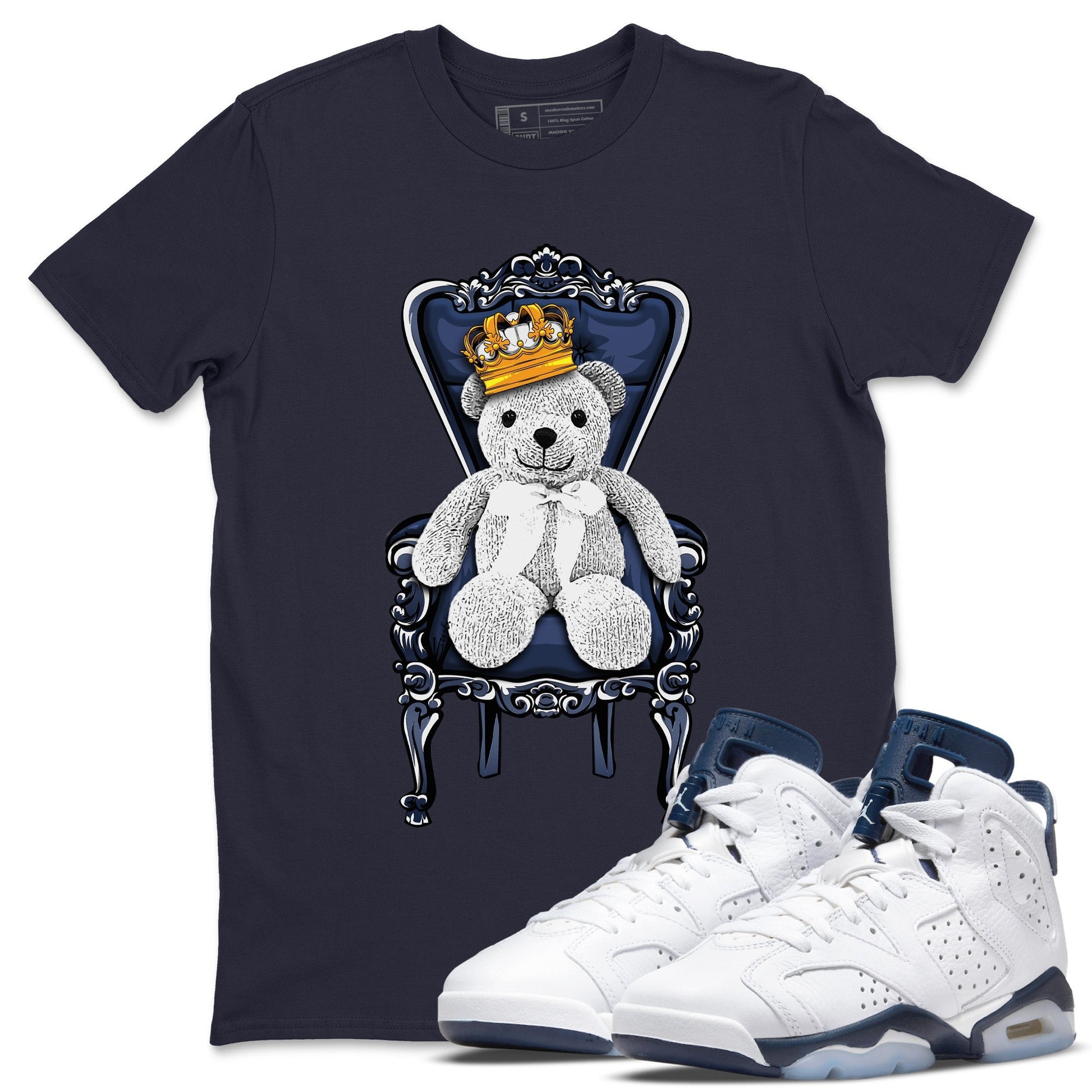 Jordan 6 Midnight Navy Sneaker Match Tees Royal Bear Sneaker Tees Jordan 6 Midnight Navy Sneaker Release Tees Unisex Shirts