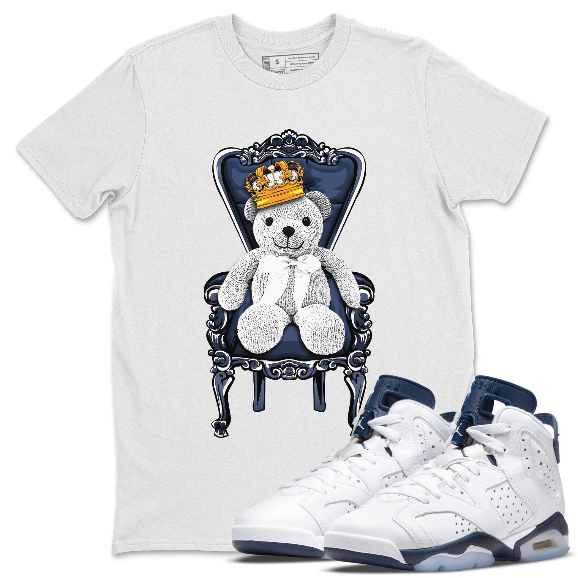 Jordan 6 Midnight Navy Sneaker Match Tees Royal Bear Sneaker Tees Jordan 6 Midnight Navy Sneaker Release Tees Unisex Shirts