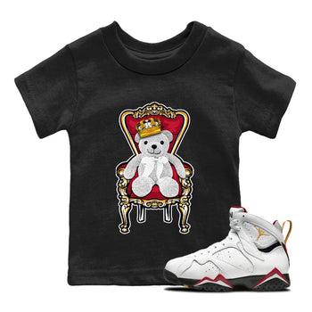 Jordan 7 Cardinal Sneaker Match Tees Royal Bear Sneaker Tees Jordan 7 Cardinal Sneaker Release Tees Kids Shirts