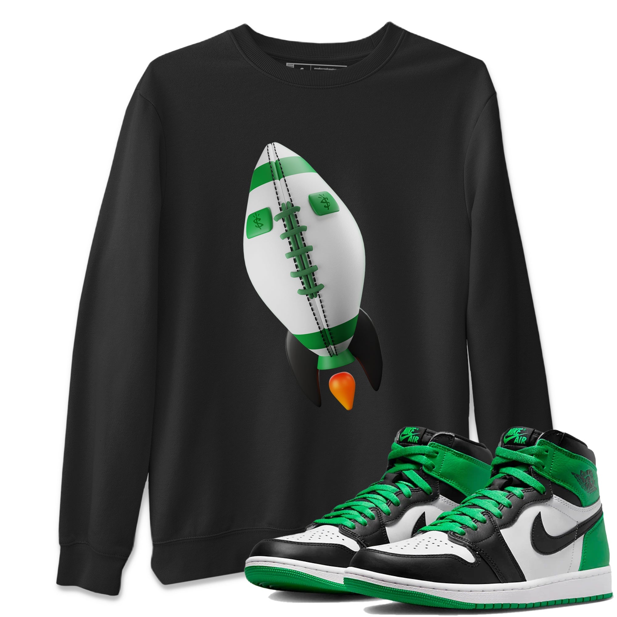Air Jordan 1 Celtics Rugby Rocket Crew Neck Sneaker Tees Air Jordan 1 Celtics Sneaker T-Shirts Washing and Care Tip