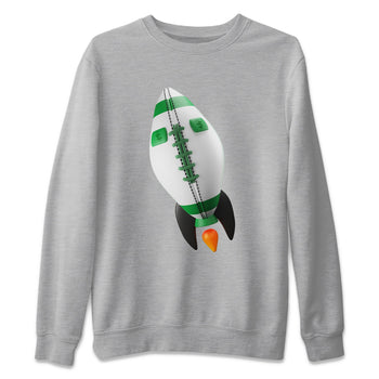 Air Jordan 1 Celtics Sneaker Match Tees Rugby Rocket Sneaker Tees AJ1 High OG Lucky Green Sneaker Release Tees Unisex Shirts Heather Grey 2