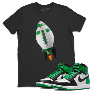 Air Jordan 1 Celtics Sneaker Match Tees Rugby Rocket Sneaker Tees AJ1 High OG Lucky Green Sneaker Release Tees Unisex Shirts Black 1