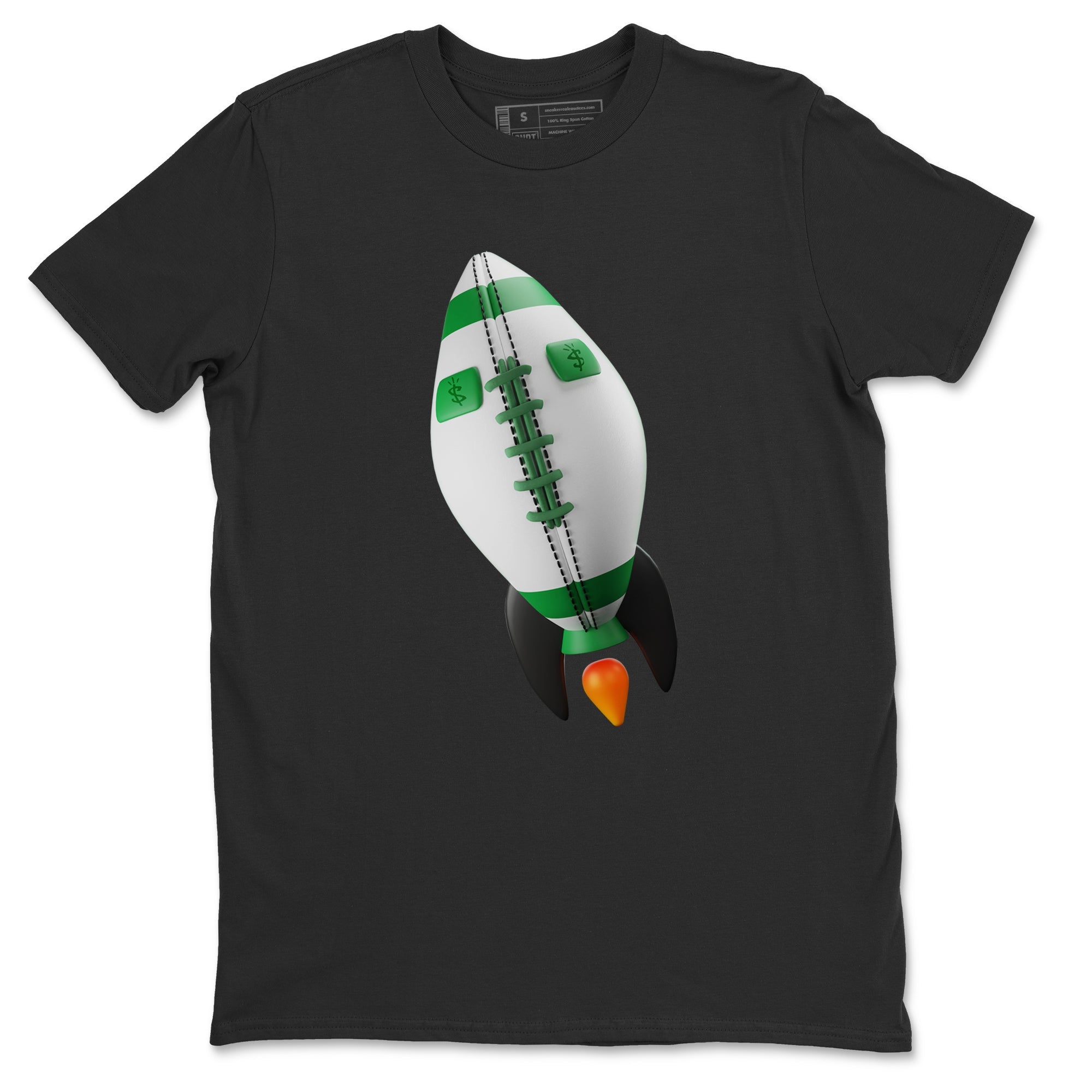 Air Jordan 1 Celtics Sneaker Match Tees Rugby Rocket Sneaker Tees AJ1 High OG Lucky Green Sneaker Release Tees Unisex Shirts Black 2