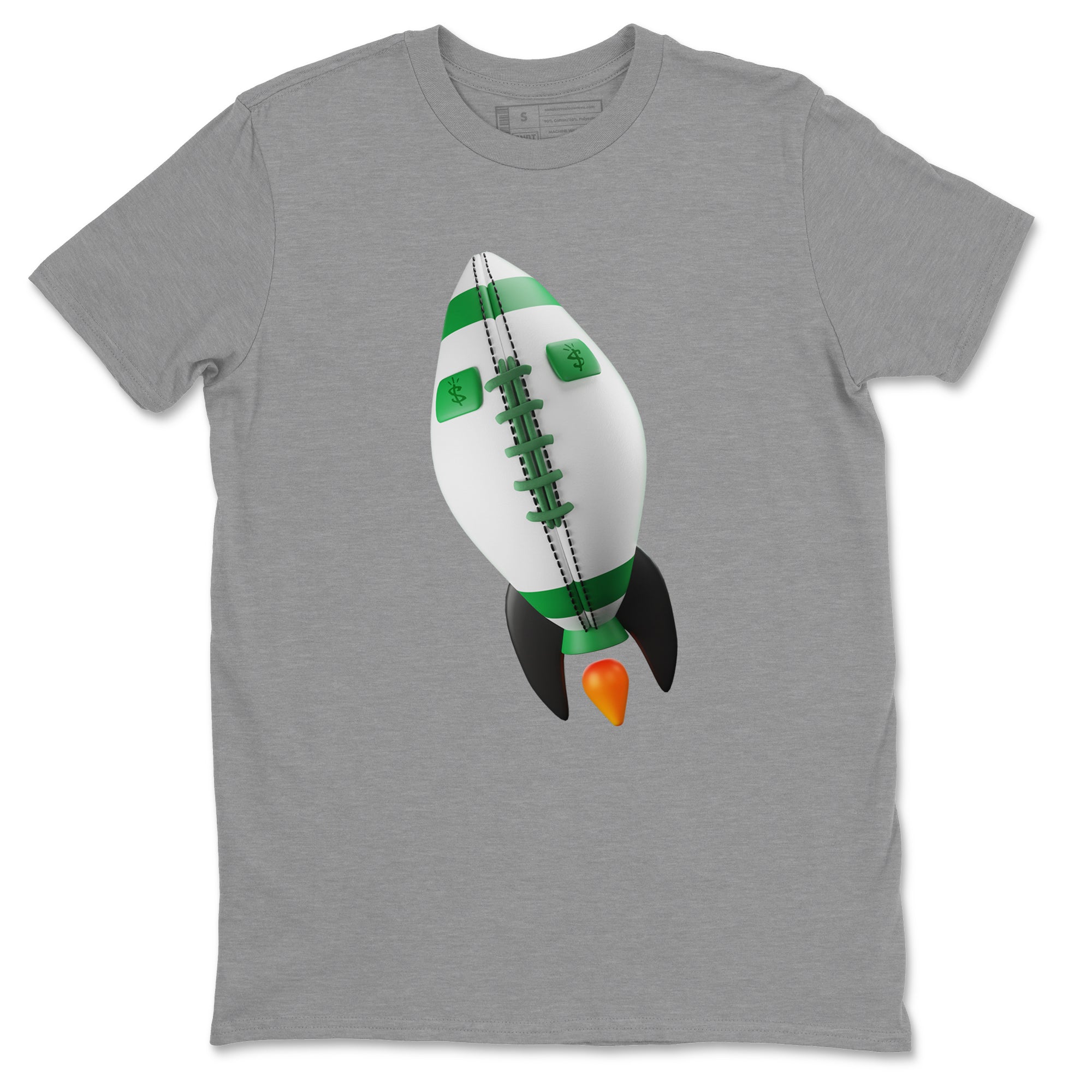 Air Jordan 1 Celtics Sneaker Match Tees Rugby Rocket Sneaker Tees AJ1 High OG Lucky Green Sneaker Release Tees Unisex Shirts Heather Grey 2