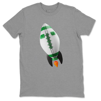 Air Jordan 1 Celtics Sneaker Match Tees Rugby Rocket Sneaker Tees AJ1 High OG Lucky Green Sneaker Release Tees Unisex Shirts Heather Grey 2