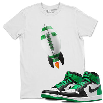 Air Jordan 1 Celtics Sneaker Match Tees Rugby Rocket Sneaker Tees AJ1 High OG Lucky Green Sneaker Release Tees Unisex Shirts White 1