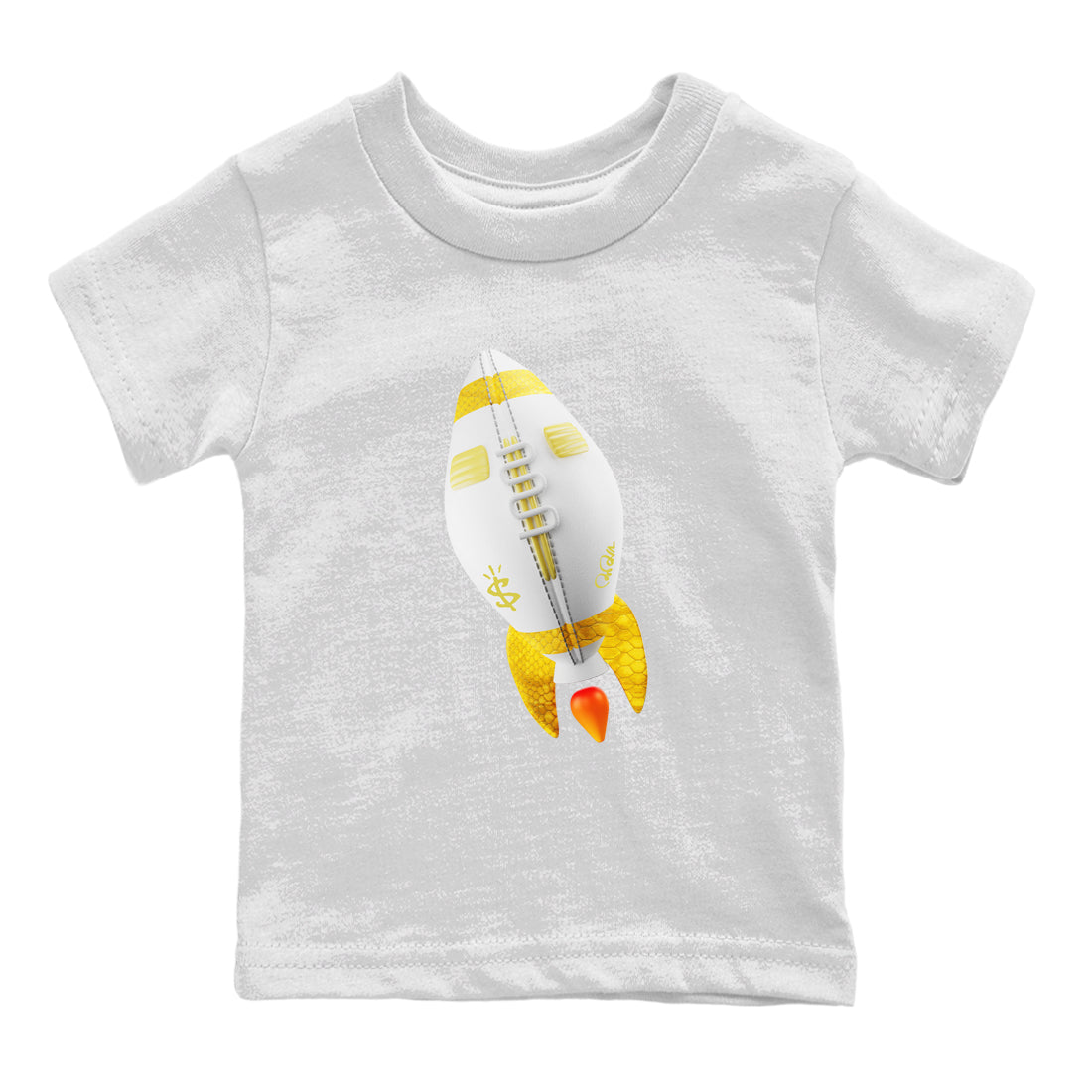 Air Jordan 11 Yellow Python Sneaker Match Tees Rugby Rocket Sneaker Tees AJ11 Yellow Python Sneaker Release Tees Kids Shirts White 2