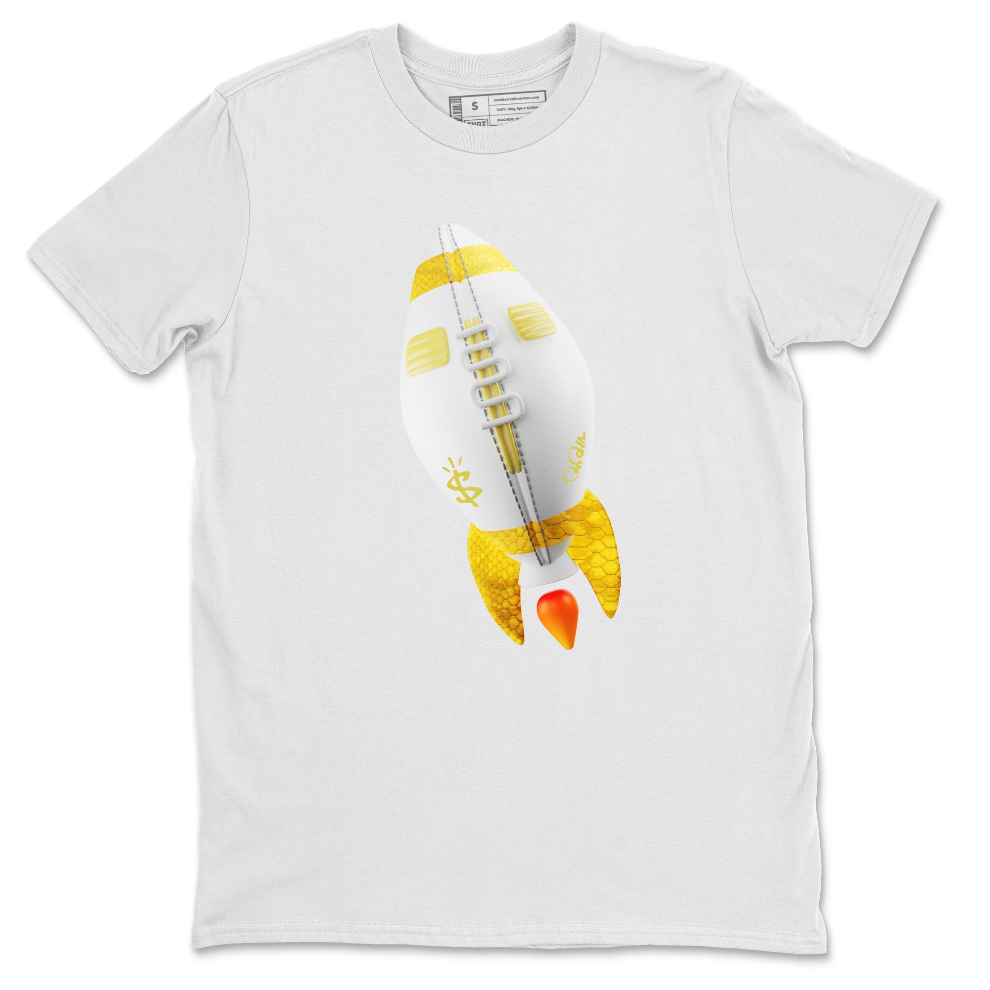Air Jordan 11 Yellow Python Sneaker Match Tees Rugby Rocket Sneaker Tees AJ11 Yellow Python Sneaker Release Tees Unisex Shirts White 2