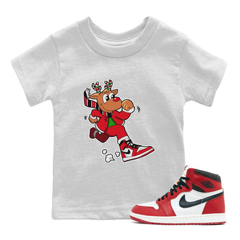 Jordan 1 Lost & Found Sneaker Match Tees Running Reindeer Sneaker Tees Jordan 1 Lost & Found Sneaker Release Tees Kids Shirts
