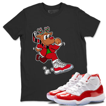 Jordan 11 Cherry Sneaker Match Tees Running Reindeer Sneaker Tees Jordan 11 Cherry Sneaker Release Tees Unisex Shirts
