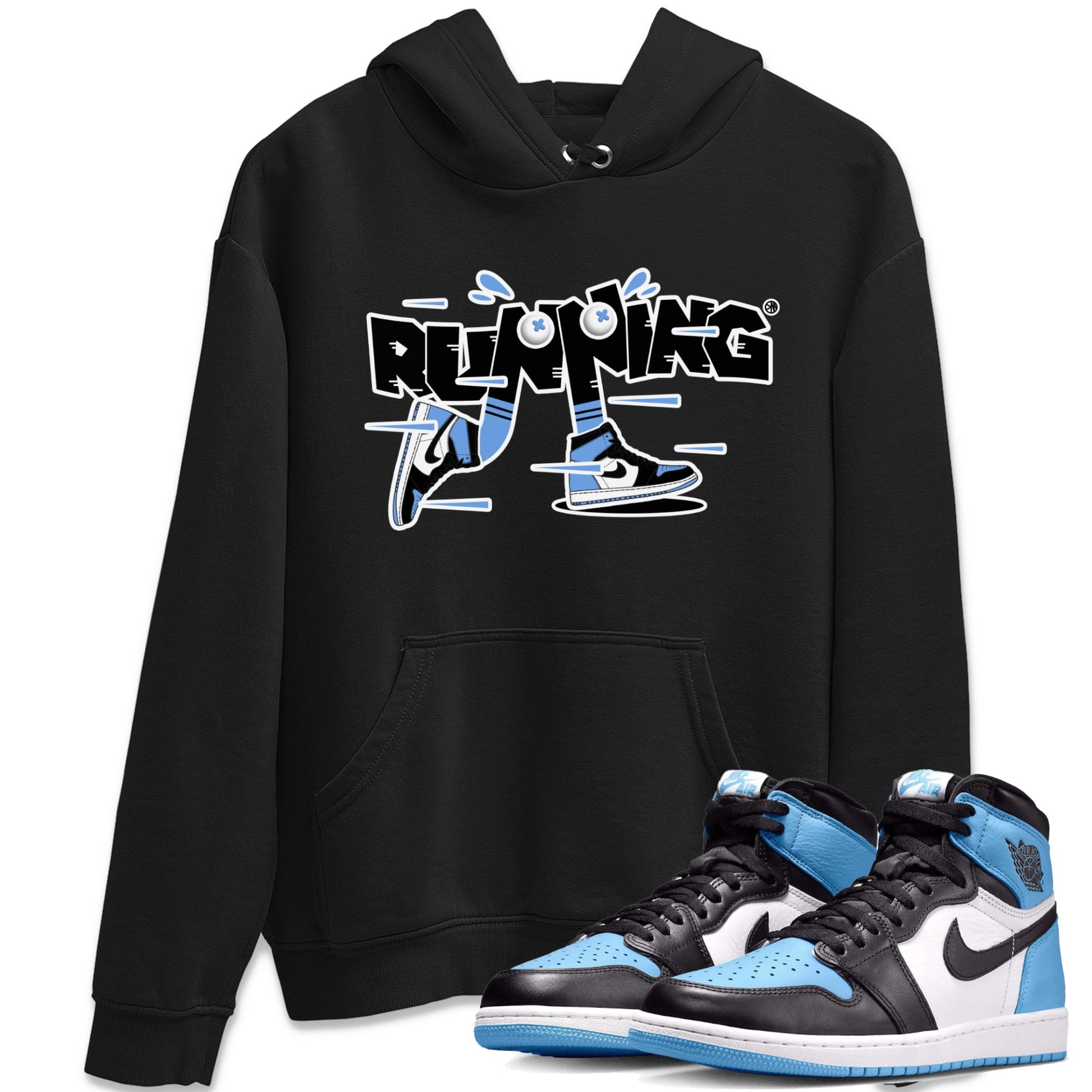 Air Jordan 1 Retro High OG UNC Toe Shirt to match Jordans Running Shoes Sneaker Tees AJ1 UNC Toe SNRT Sneaker Release Tees Crew Neck T-Shirts Black 1