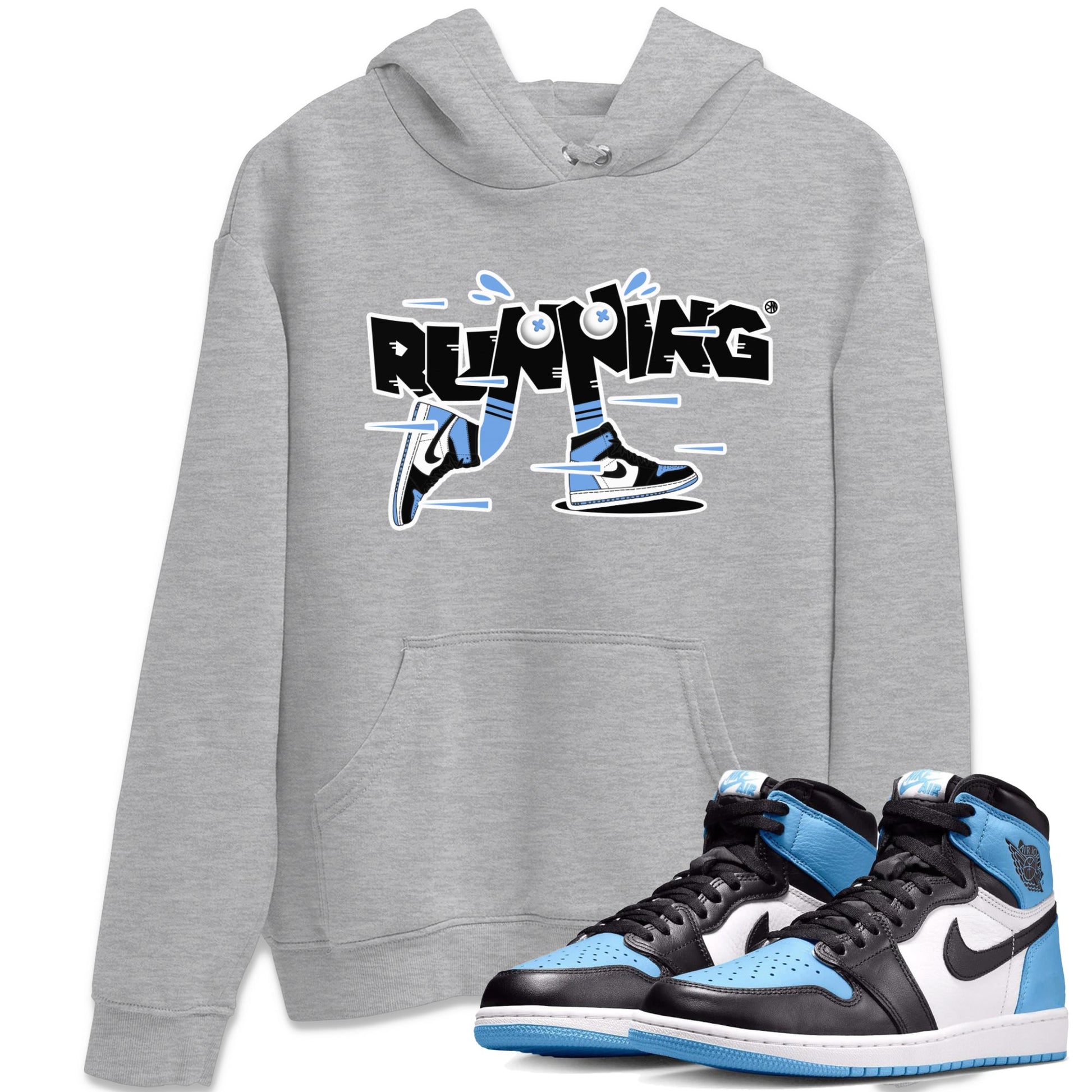 Air Jordan 1 Retro High OG UNC Toe Shirt to match Jordans Running Shoes Sneaker Tees AJ1 UNC Toe SNRT Sneaker Release Tees Crew Neck T-Shirts Heather Grey 1