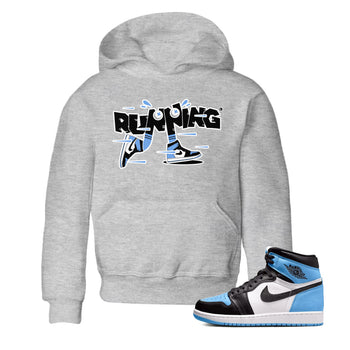 Air Jordan 1 Retro High OG UNC Toe Shirt to match Jordans Running Shoes Sneaker Tees AJ1 UNC Toe SNRT Sneaker Release Tees Kids and Baby Tees Heather Grey 1