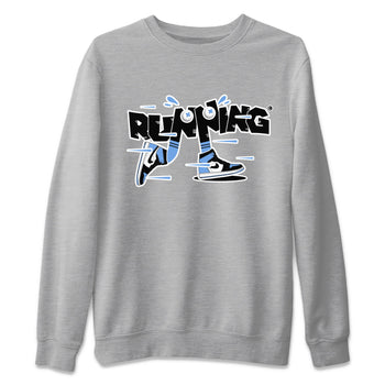 Air Jordan 1 Retro High OG UNC Toe Shirt to match Jordans Running Shoes Sneaker Tees AJ1 UNC Toe SNRT Sneaker Release Tees Crew Neck T-Shirts Heather Grey 2