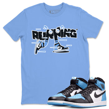 Air Jordan 1 Retro High OG UNC Toe Shirt to match Jordans Running Shoes Sneaker Tees AJ1 UNC Toe SNRT Sneaker Release Tees Crew Neck T-Shirts Carolina Blue 1