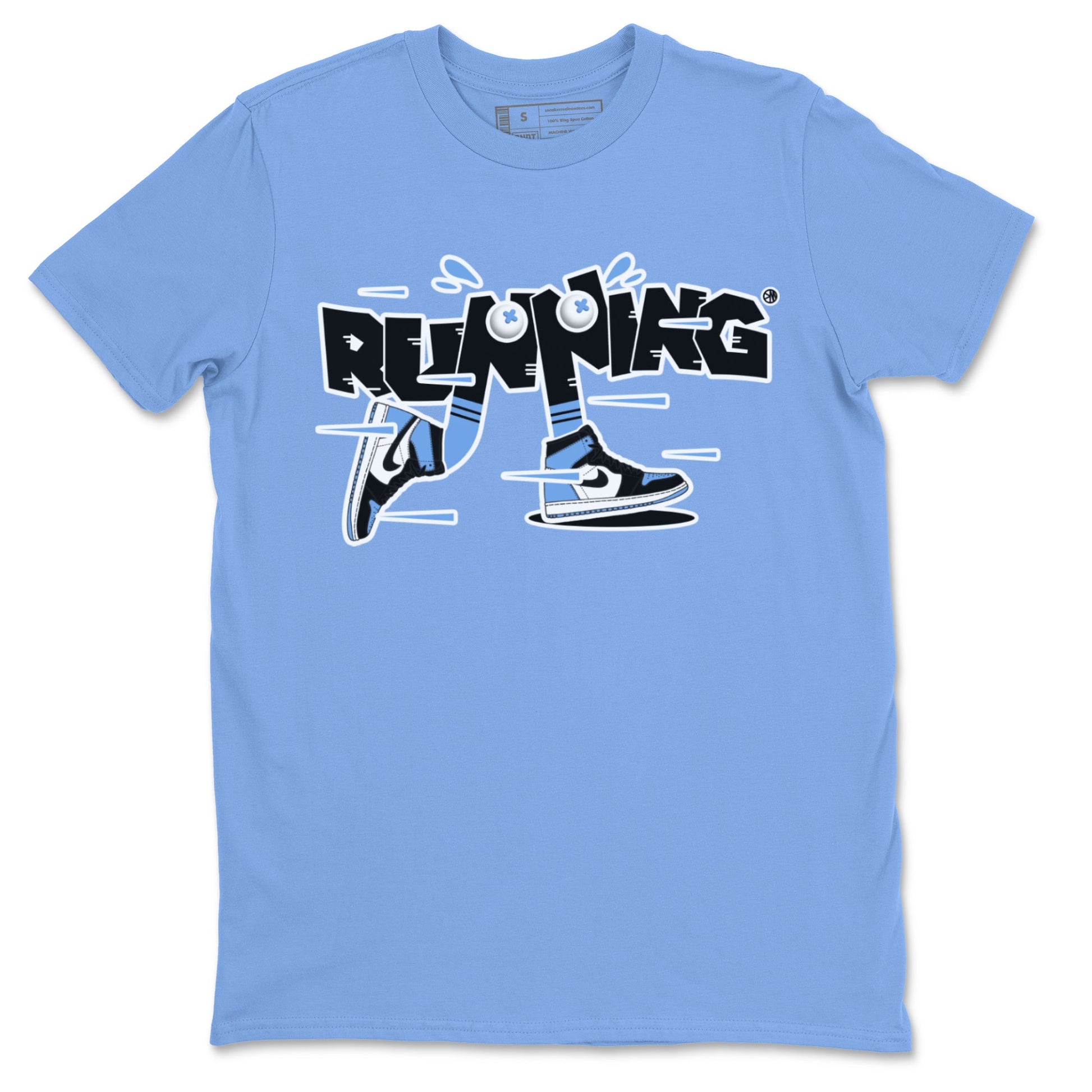 Air Jordan 1 Retro High OG UNC Toe Shirt to match Jordans Running Shoes Sneaker Tees AJ1 UNC Toe SNRT Sneaker Release Tees Crew Neck T-Shirts Carolina Blue 2