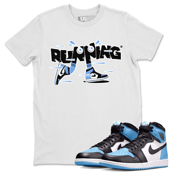 Air Jordan 1 Retro High OG UNC Toe Shirt to match Jordans Running Shoes Sneaker Tees AJ1 UNC Toe SNRT Sneaker Release Tees Crew Neck T-Shirts White 1
