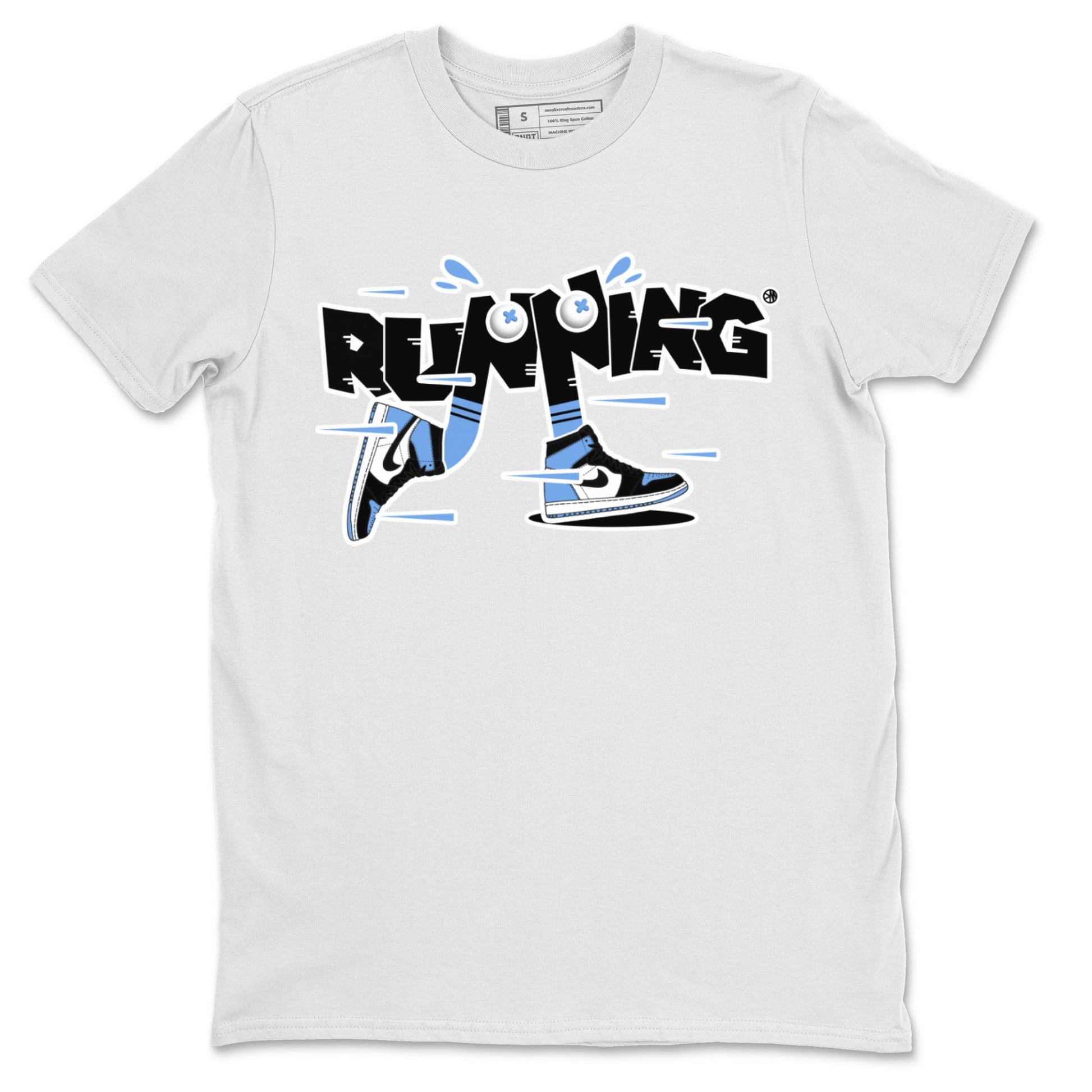 Air Jordan 1 Retro High OG UNC Toe Shirt to match Jordans Running Shoes Sneaker Tees AJ1 UNC Toe SNRT Sneaker Release Tees Crew Neck T-Shirts White 2
