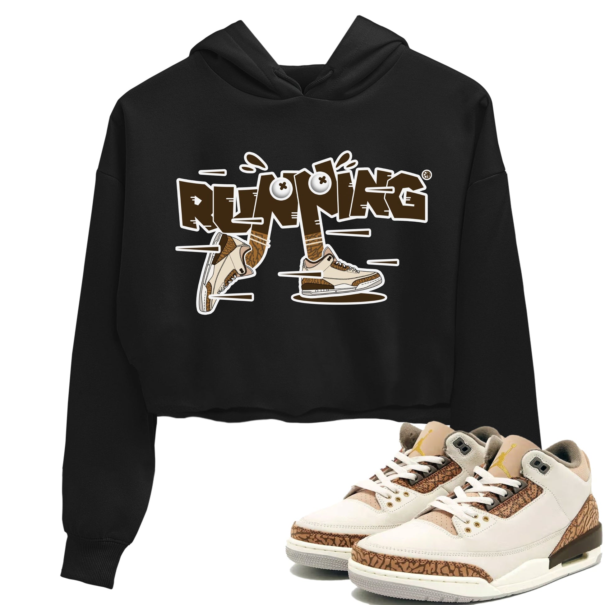 Air Jordan 3 Palomino Sneaker Match Tees Running Shoes Sneaker Tees AJ3 Palomino Sneaker Release Tees Women's Shirts Black 1